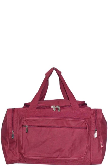 Printed Duffle Bag-BU423/BURGANDY